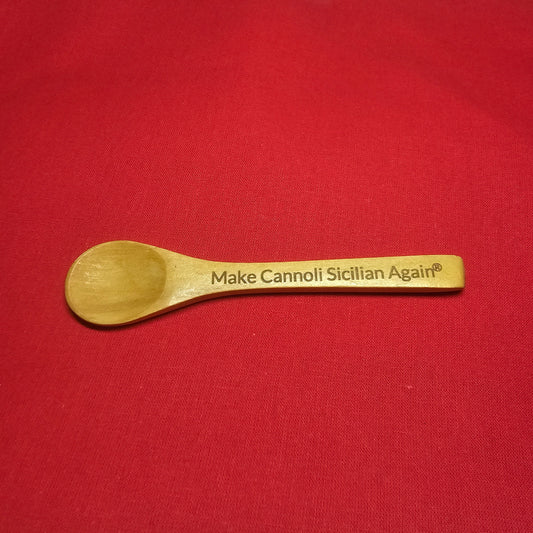 Coffee Wooden Spoon – "Make Cannoli Sicilian Again" (Laser Engraved)