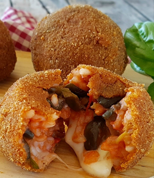 Sicilian Arancine Eggplant "Riceballs" 4-7oz ( ready to cook) Made in Sicily