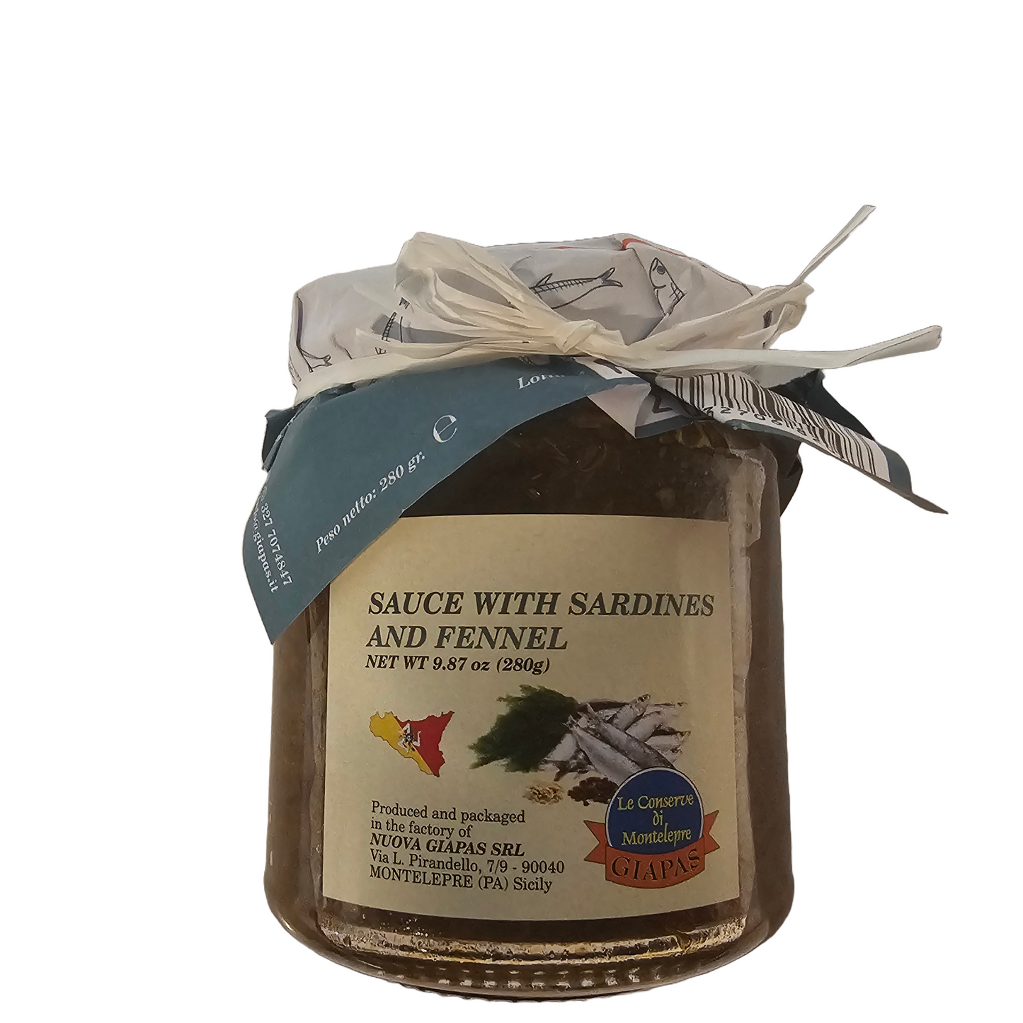 Giapas Le Conserve Di Montelepre Sardine & Fennel Condiment " Condimento con Sarde e Finocchietto "