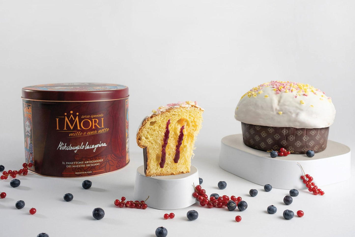 Sicilian Artisanal Panettone I Mori Ai Frutti di Bosco - Linea Mille e una notte 1Kg