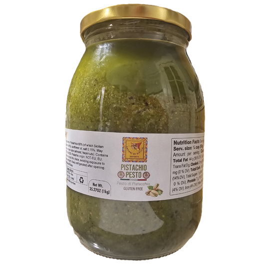 Sapori Di Sicilia Imports Pistachio Pesto 2.2lb (1Kg) Glass Jar