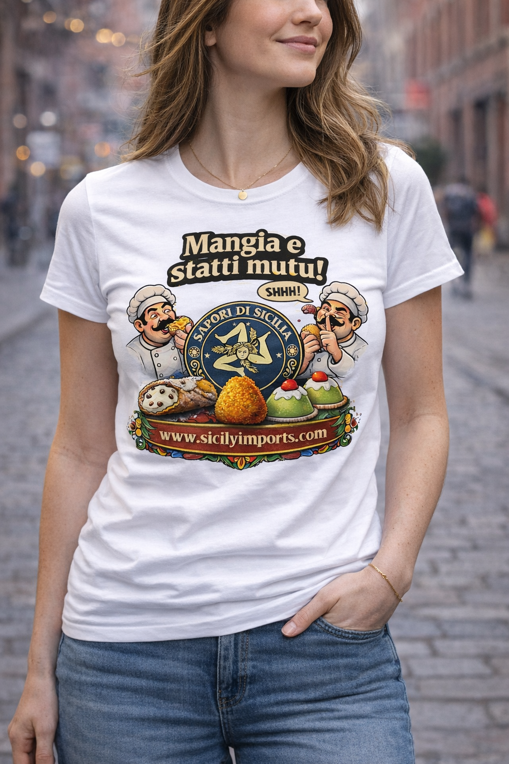 "Mangia e Statti Mutu!" T-Shirt