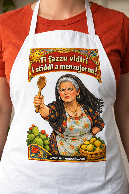 "Ti Fazzu Vidiri I Stiddi A Menzujornu!" Sicilian Apron