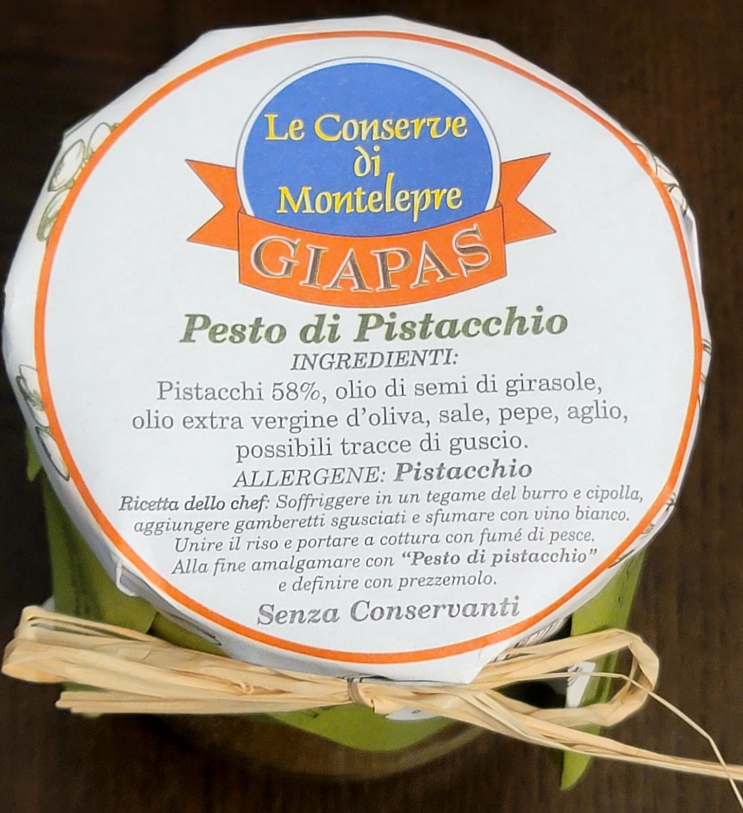 Giapas Le Conserve Di Montelepre Sicilian Pistacchio Pesto