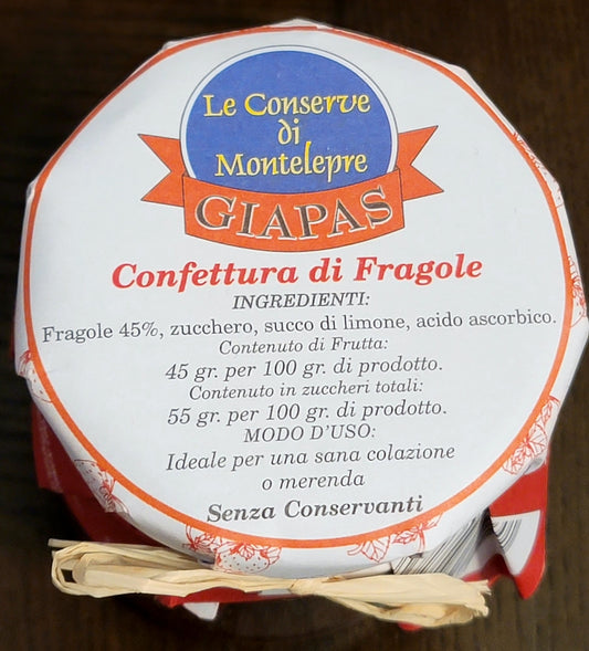 Giapas Le Conserve Di Montelepre Sicilian Strawberry Jam