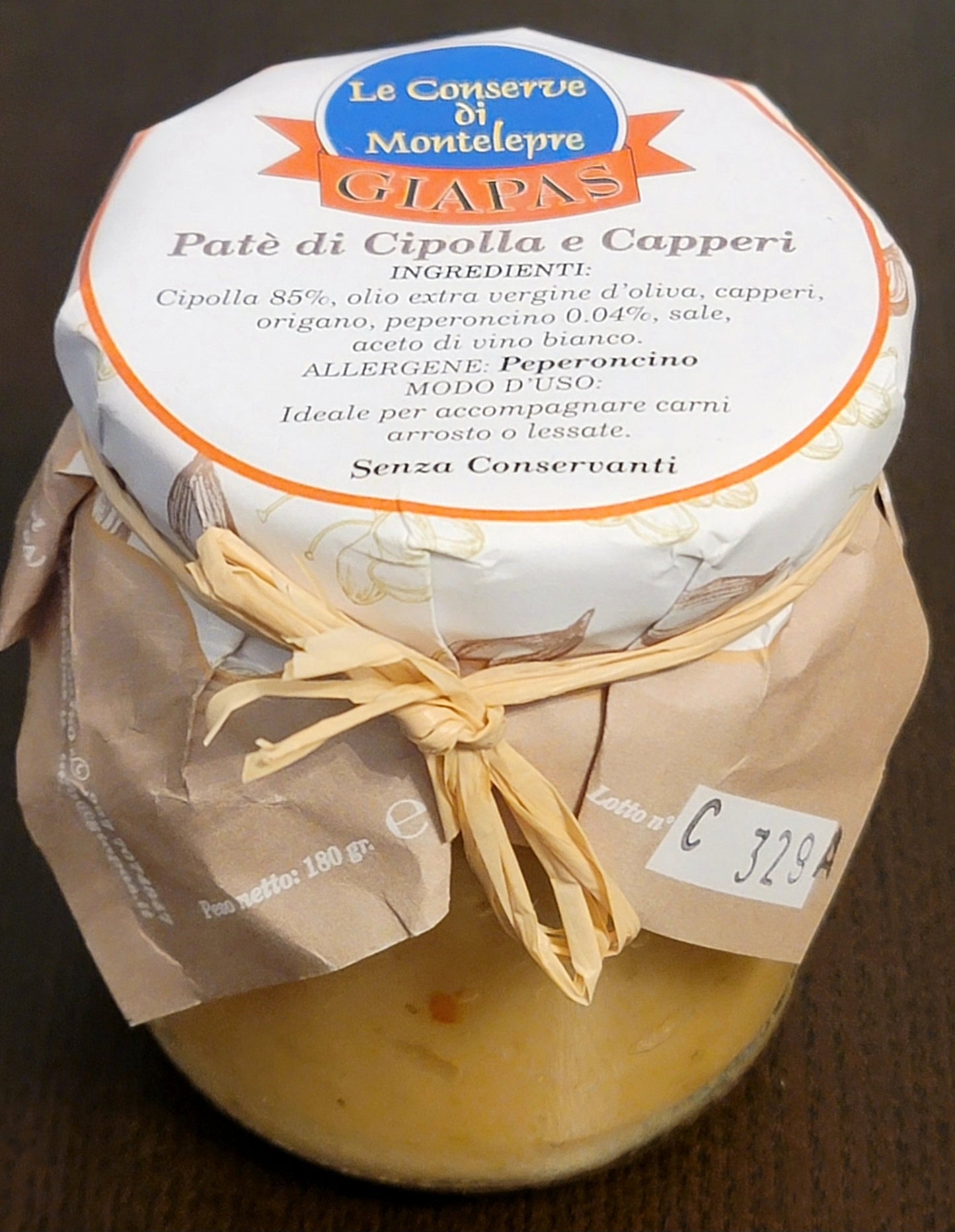 Giapas Le Conserve Di Montelepre Onion & Caper Paté