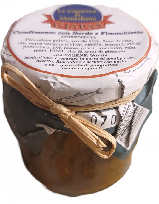 Giapas Le Conserve Di Montelepre Sardine & Fennel Condiment " Condimento con Sarde e Finocchietto  "