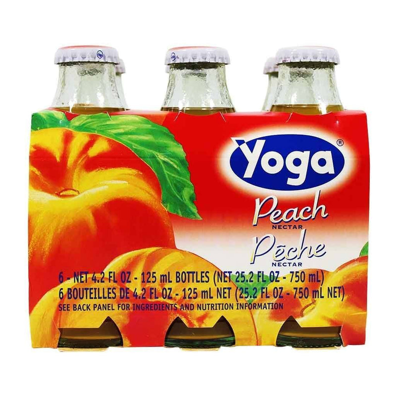 Yoga Italian Peach Nectar 6 Fruit Juice Bottle, 4.2 oz